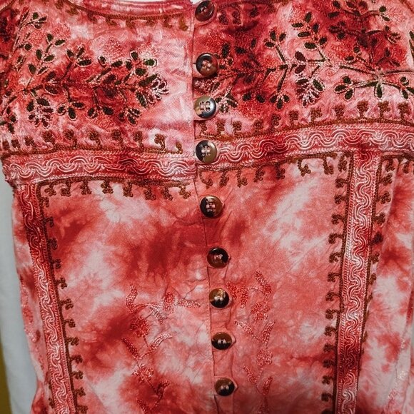 L' Pogee Strappy Tie-Dyed Mini Dress S - Picture 2 of 6